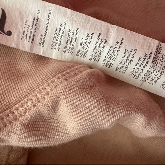 Fabletics sweater pullover light pink peach orange kangaroo pocket hoodie gym - Picture 7 of 7